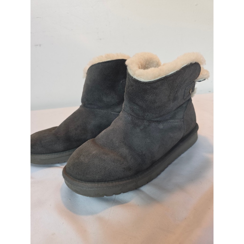 Koolaburra by UGG Victoria Short Grey Suede Tassel Boots 1096412 Womens 9